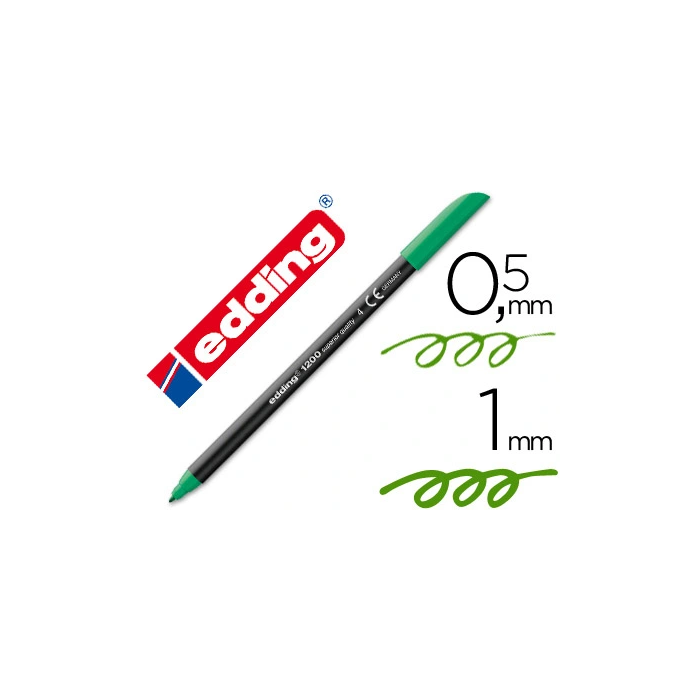 Edding 1200 Rotulador de Fibra Punta Redonda 0.5 mm Verde 0 Edding 1200 Rotulador de Fibra Punta Redonda 0.5 mm Verde 0