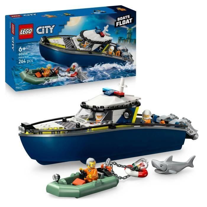 LEGO City 60456 Persecución en lancha policial - Juguete para niños a partir de 6 años LEGO City 60456 Persecución en lancha policial - Juguete para niños a partir de 6 años