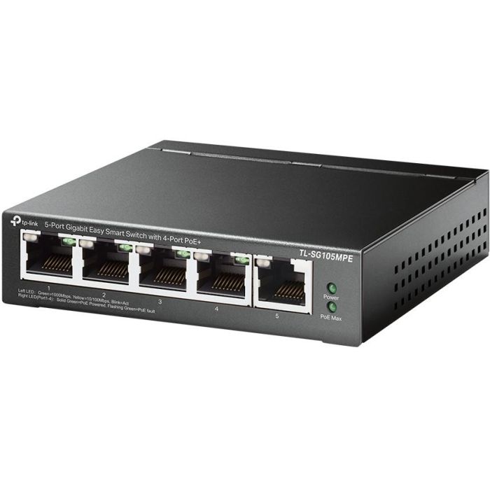 TP-Link TL-SG105MPE Switch L2 Gigabit Ethernet (10/100/1000) Energía sobre Ethernet (PoE) Negro