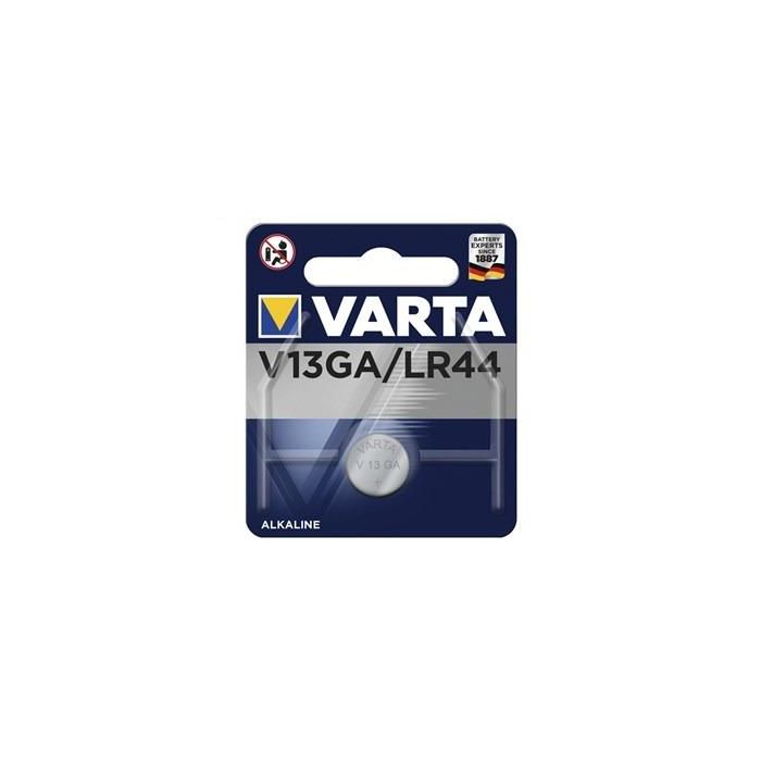 Pila de botón alcalina V13GA/LR44 155mAh 1ud - Varta - Ideal para llaves de coche, calculadoras y cámaras Pila de botón alcalina V13GA/LR44 155mAh 1ud - Varta - Ideal para llaves de coche, calculadoras y cámaras