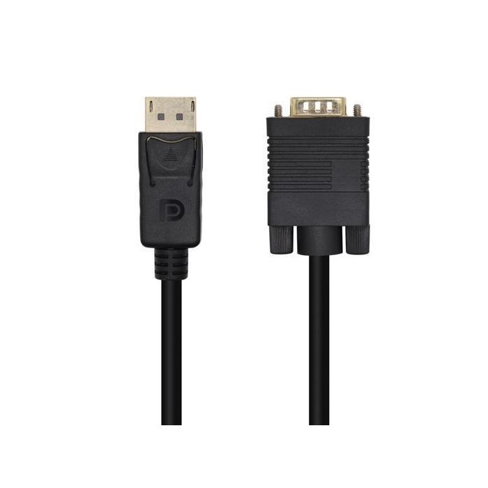 Aisens Cable Conversor Displayport Macho a VGA Macho Negro 2.0M