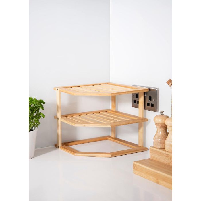 Estantería Rinconera de Cocina en Bambú Quttin (6 Unidades) 2 Estantería Rinconera de Cocina en Bambú Quttin (6 Unidades) 2