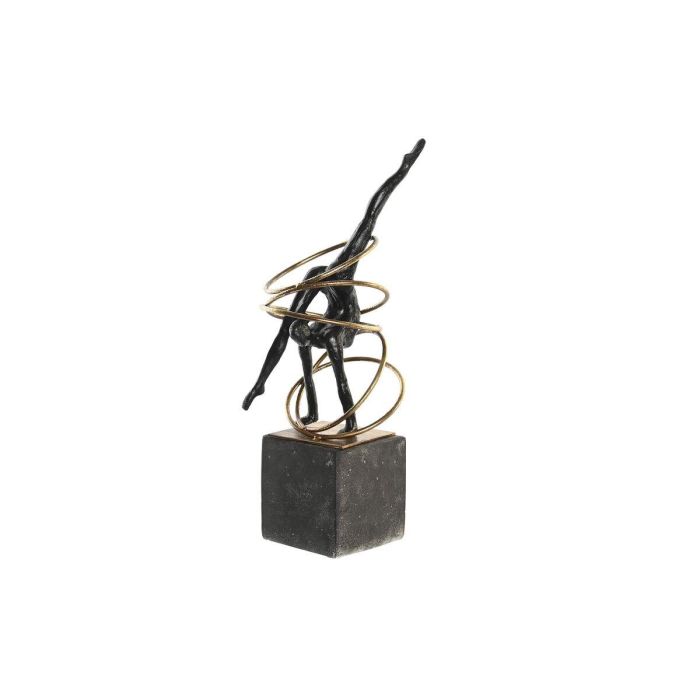 Figura Moderno DKD Home Decor Negro Dorado 14 x 42.5 x 17 cm