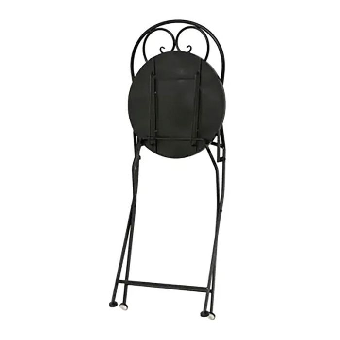 Silla metálica/mosaico atenas color negro para exterior 1