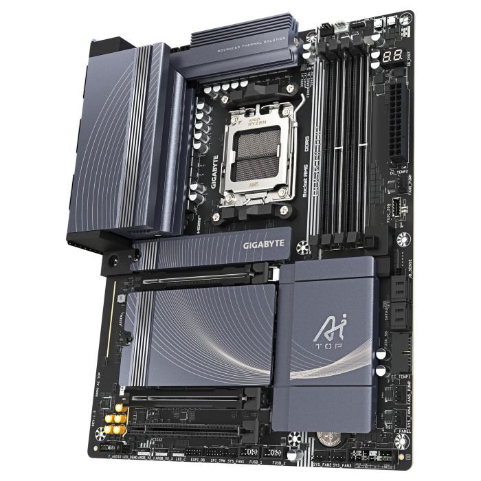 Gigabyte B850 AI TOP Placa Base, Socket AM5, DDR5 8600MHz OC, ATX, Wi-Fi 7, 10GbE LAN, Procesadores AMD Ryzen Serie 7000/8000/9000 3