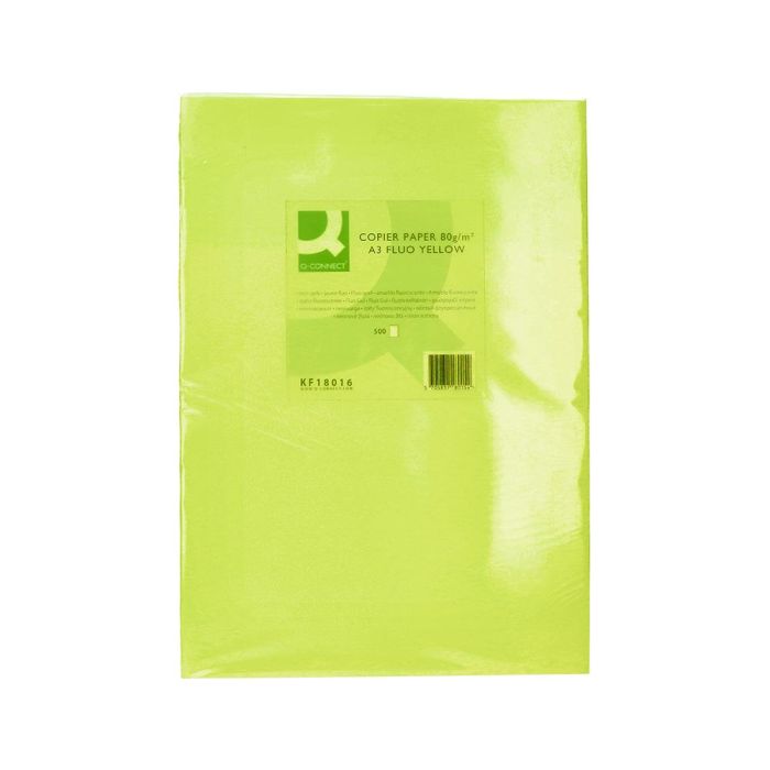 Papel Color Q-Connect Din A3 80 gr Verde Neon Paquete De 500 Hojas 1