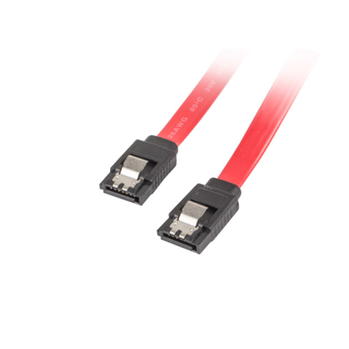 Lanberg Cable SATA III 6 Gb/s 0.5m Rojo - Compatible con SATA II