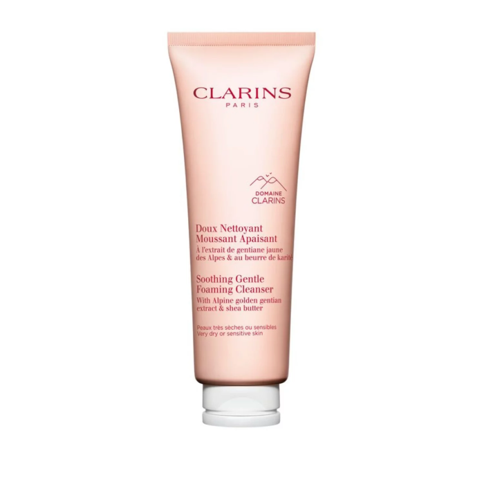 Clarins V4330A Limpiador Facial Espumoso Suave Calmante para Pieles Muy Secas o Sensibles, con Gentle Complex 125 ml