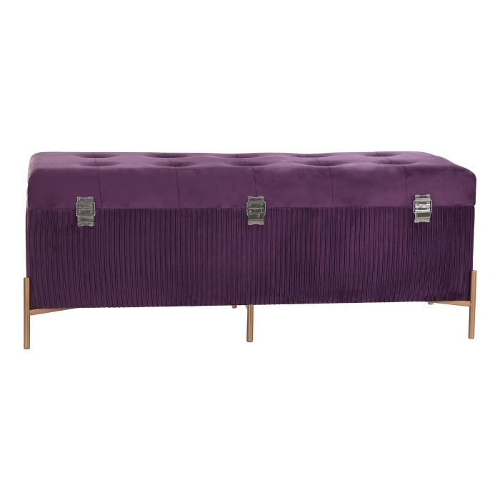 Descalzadora Glam DKD Home Decor Purpura Dorado 43 x 46 x 115 cm 7