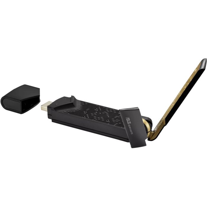 ASUS USB-AX56 Adaptador Wi-Fi Inalámbrico USB 3.0, Doble Banda, Wi-Fi 6 AX, 1775 Mbps, Negro/Oro 3