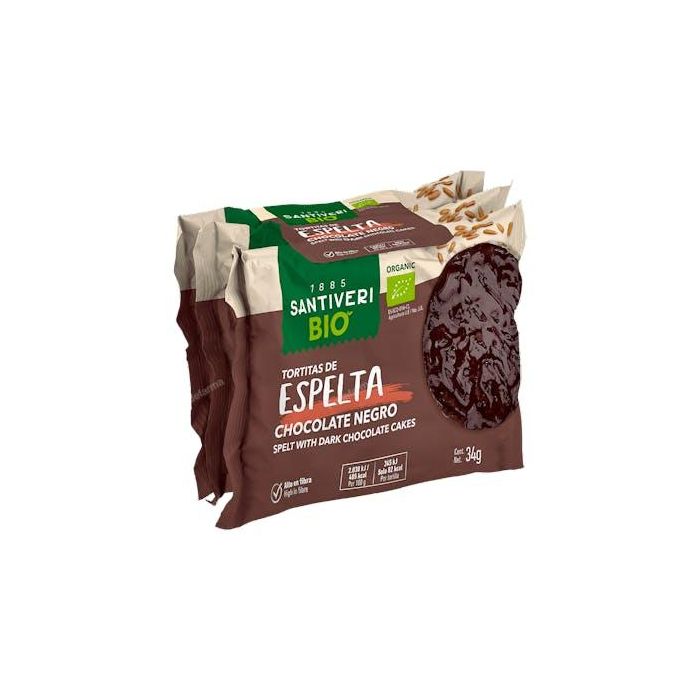 Tortitas Espelta Choco Negro 3Udsx34 Gr Tortitas Espelta Choco Negro 3Udsx34 Gr
