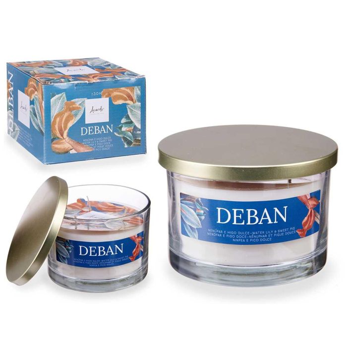 Vela en Vaso con Tapa Dorada Nenúfar e Higo Dulce - Acorde 12.5x8.6x12.5 cm (6 Unidades) Vela en Vaso con Tapa Dorada Nenúfar e Higo Dulce - Acorde 12.5x8.6x12.5 cm (6 Unidades)