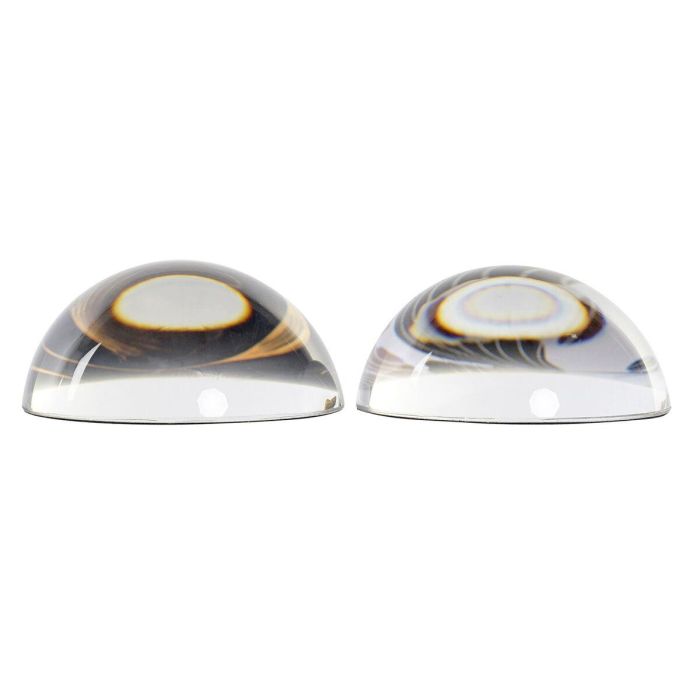 Pisapapeles DKD Home Decor Cristal (2 Unidades) 2 Pisapapeles DKD Home Decor Cristal (2 Unidades) 2