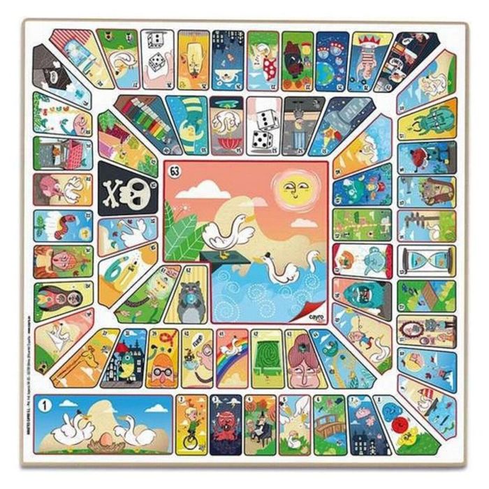 Cayro Tablero Parchis y Oca de Madera 33x33 cm con Accesorios 2 Cayro Tablero Parchis y Oca de Madera 33x33 cm con Accesorios 2