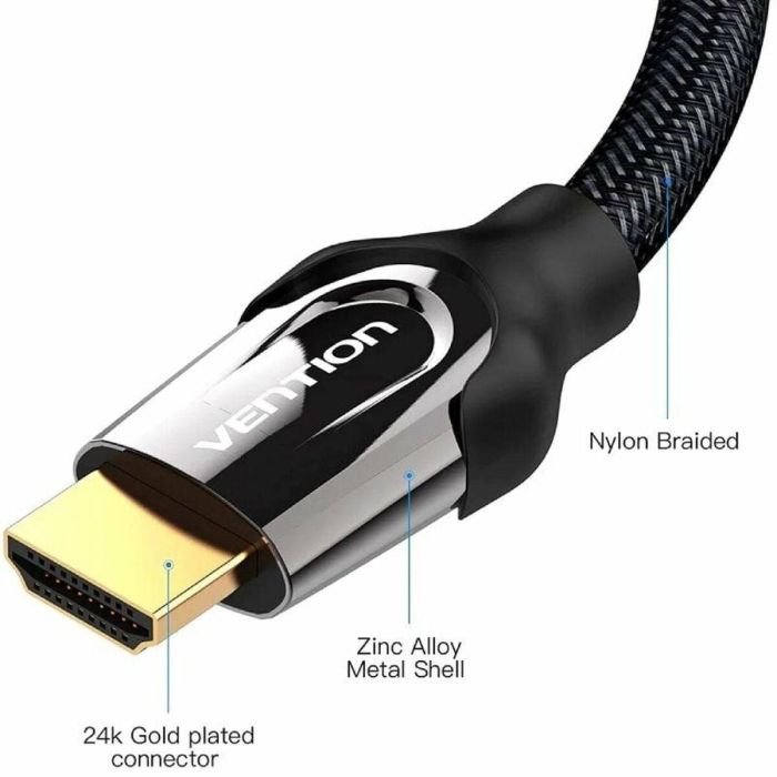 Cable HDMI Vention VAA-B05-B500 5 m Negro 1 Cable HDMI Vention VAA-B05-B500 5 m Negro 1
