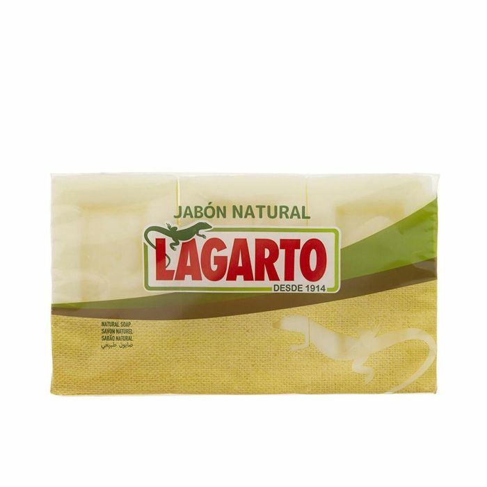 Lagarto Jabón Natural 100% Antimanchas en Pastilla para Ropa Delicada y Fina - Pack 3 x 200 gr Biodegradable