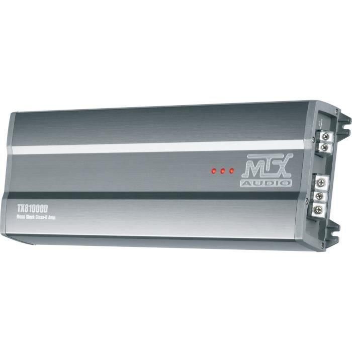 MTX TX81000D Amplificador Monobloque de Sonido para Coche 12V Clase-D 1000W RMS para Graves Profundos con Filtros Activos MTX TX81000D Amplificador Monobloque de Sonido para Coche 12V Clase-D 1000W RMS para Graves Profundos con Filtros Activos