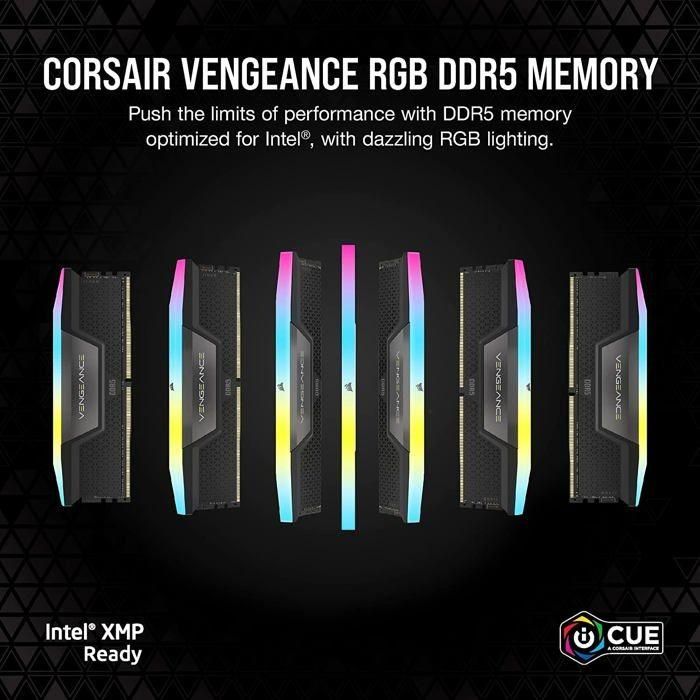 Corsair COR1691056867572 RAM Vengeance RGB 32 GB 6400 MHz CL36 Doble canal 1 Corsair COR1691056867572 RAM Vengeance RGB 32 GB 6400 MHz CL36 Doble canal 1