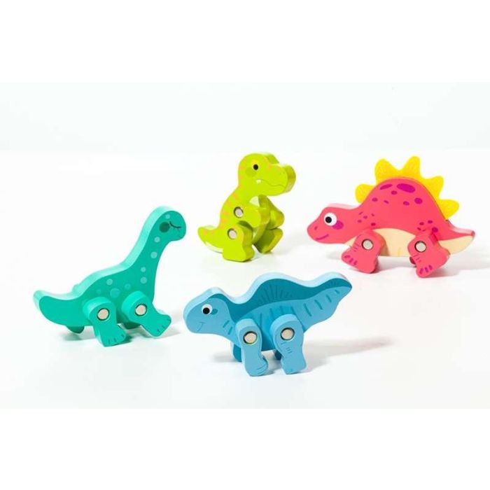 Figuras dinosaurios de madera set 4 piezas 2 Figuras dinosaurios de madera set 4 piezas 2