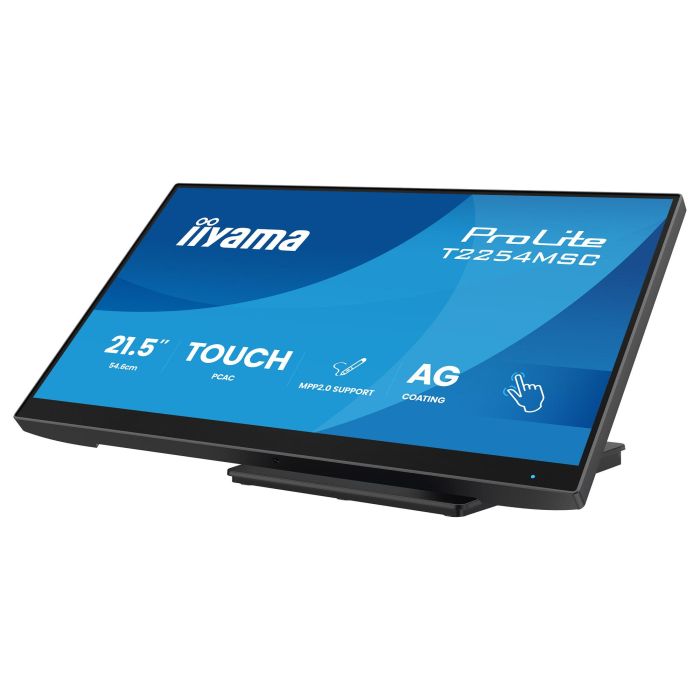 Iiyama T2254MSC-B2AG - Monitor Táctil de 21.5 Pulgadas (54.6 cm), Full HD (1920 x 1080), IPS, Panel LED, 4 ms, Altavoces Integrados, USB, Negro