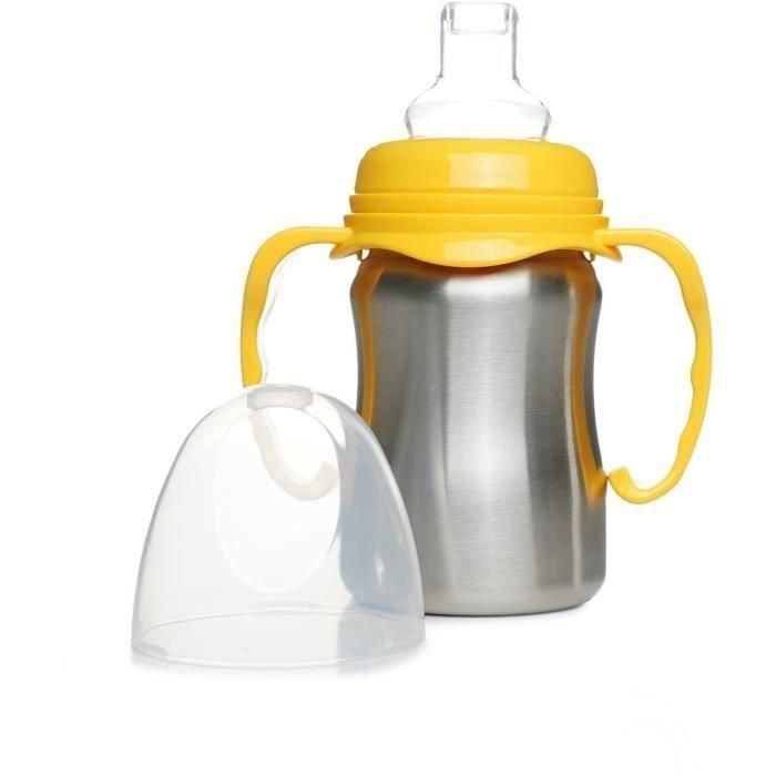 Vaso de aprendizaje - THERMOBABY - Acero inoxidable - 180 ml - Amarillo mango - Ergonómico y antigoteo 2 Vaso de aprendizaje - THERMOBABY - Acero inoxidable - 180 ml - Amarillo mango - Ergonómico y antigoteo 2