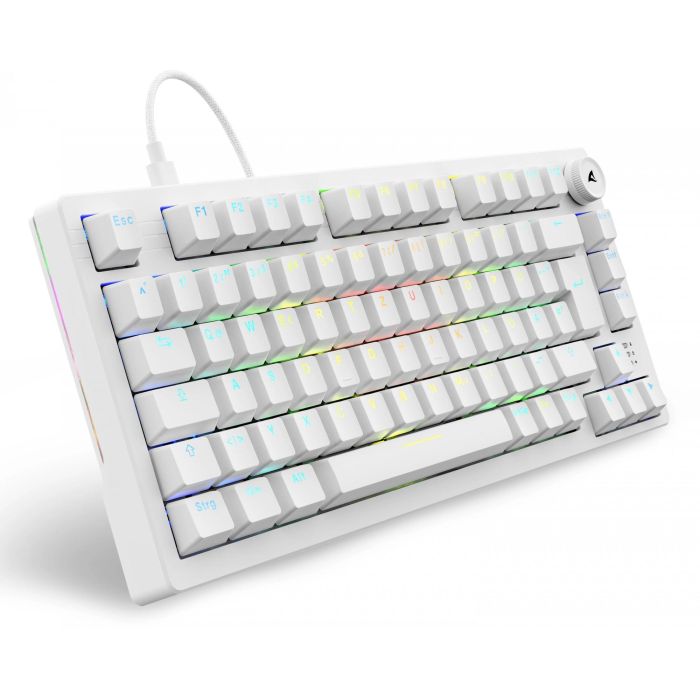 SHARKOON Skiller SGK25 Teclado Gaming Blanco DE
