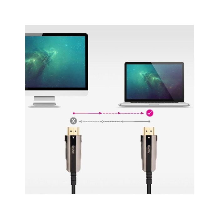 Nanocable Cable HDMI 2.0 AOC 4K@60Hz 18Gbps Negro 80 Metros 10.15.2080