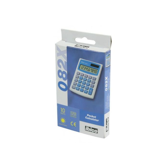 Ibico Calculadora de Bolsillo 10 Dígitos Solar/Pila IB410017 Modelo 082X 1