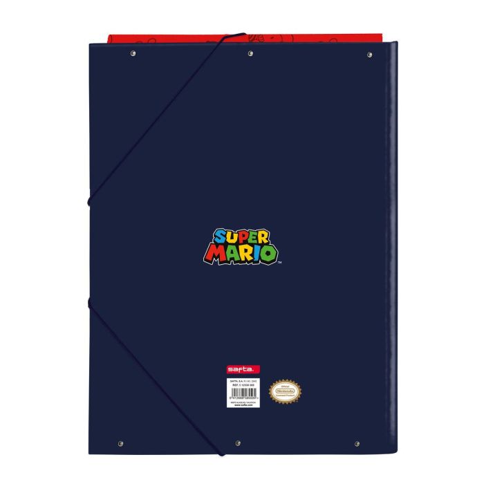 Carpeta de anillas Super Mario Trick Rojo Azul oscuro A4 26 x 33.5 x 2.5 cm 1