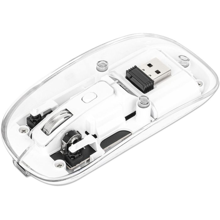 MANHATTAN Funkmaus USB-A 4Tasten RGB LED weiß transparent 0 MANHATTAN Funkmaus USB-A 4Tasten RGB LED weiß transparent 0