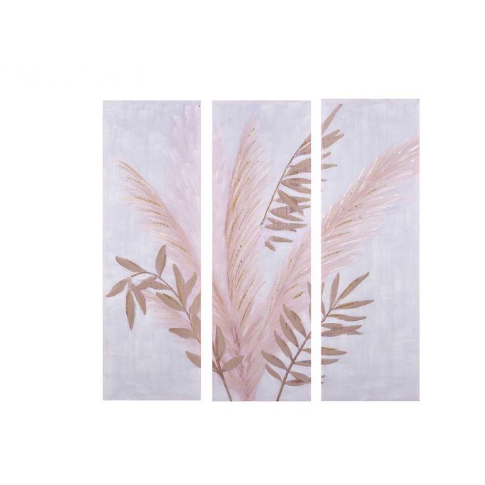 Cuadro Pluma Hoja Oleo Lienzo Surtidos Giftdecor 40X120CM (3 Unidades) Cuadro Pluma Hoja Oleo Lienzo Surtidos Giftdecor 40X120CM (3 Unidades)