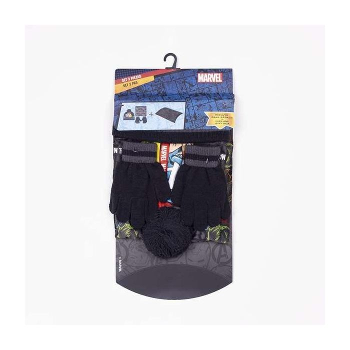 Cerdá Conjunto 3 Piezas Snood Oficial Marvel Avengers para Niños, Gris, Edad 3-12 Años, Acrílico y Poliéster 5