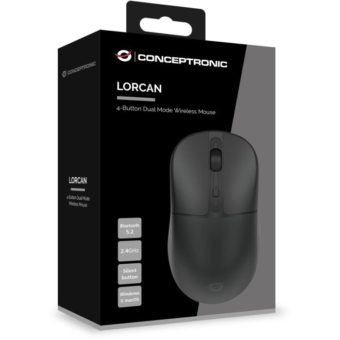 Ratón Inalámbrico Conceptronic LORCAN04B Negro 1600 dpi 7 Ratón Inalámbrico Conceptronic LORCAN04B Negro 1600 dpi 7