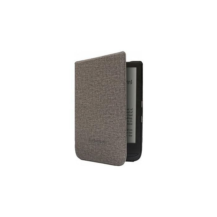 Pocketbook Funda Flip WPUC-627-S-GY para PocketBook Basic Lux 2 y Touch Lux 4 - Imitación Piel, Microfibra, Marrón Gris 1