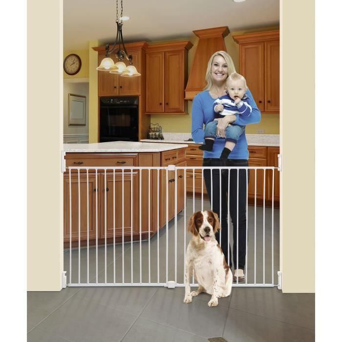 DREAMBABY Barrera de seguridad Extra grande BROADWAY Gro Gate - Para atornillar - L 76/134,5 x H 76 cm - Blanco 4 DREAMBABY Barrera de seguridad Extra grande BROADWAY Gro Gate - Para atornillar - L 76/134,5 x H 76 cm - Blanco 4
