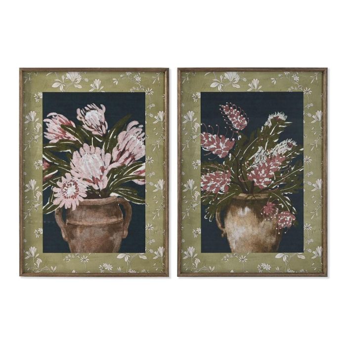 Cuadro Shabby DKD Home Decor Verde Azul 2.5 x 70 x 50 cm (2 Unidades) Cuadro Shabby DKD Home Decor Verde Azul 2.5 x 70 x 50 cm (2 Unidades)