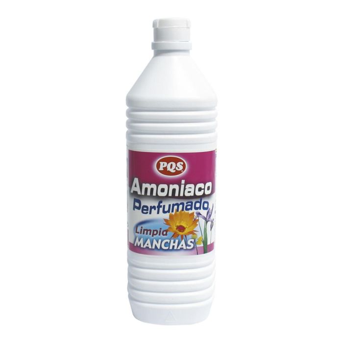 PQS Amoníaco perfumado botella 1L - Quitamanchas, desengrasante, limpiacristales, limpiasuelos, limpiamoquetas, limpiatapicerías