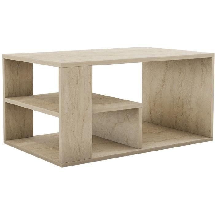 Mesa de centro rectangular EROS de travertino - 80 x 50 x 40 cm - CAL1738350732989 0 Mesa de centro rectangular EROS de travertino - 80 x 50 x 40 cm - CAL1738350732989 0