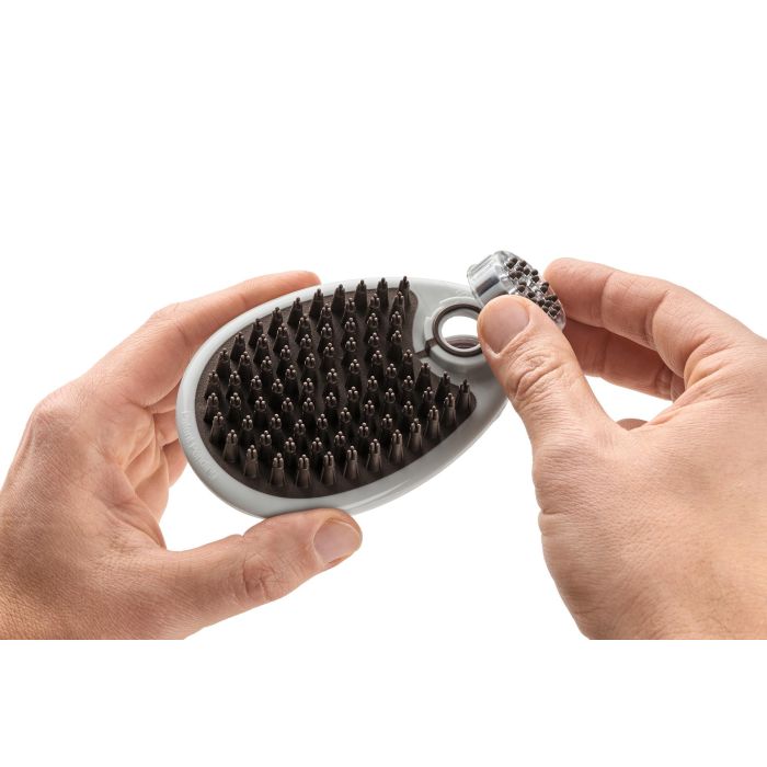 Hunter Peine De Curry Con Dispensador De Champú Para Perros - Elimina Pelo Muerto Y Facilita El Baño 6