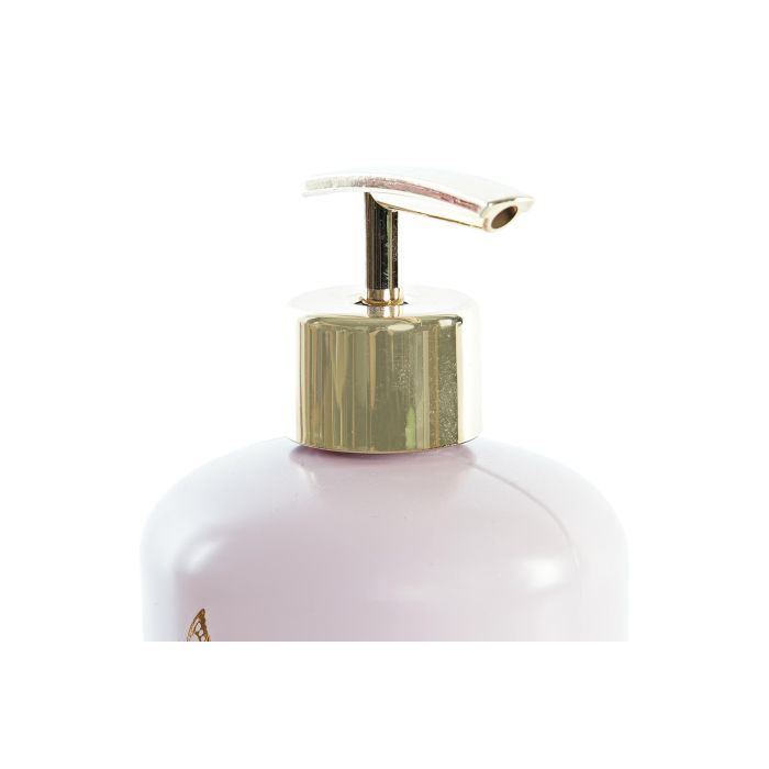 DKD Home Decor Dosificador Romantico Rosa Beige Cristal Abs 8 x 14 x 8 cm (12 Unidades) 2