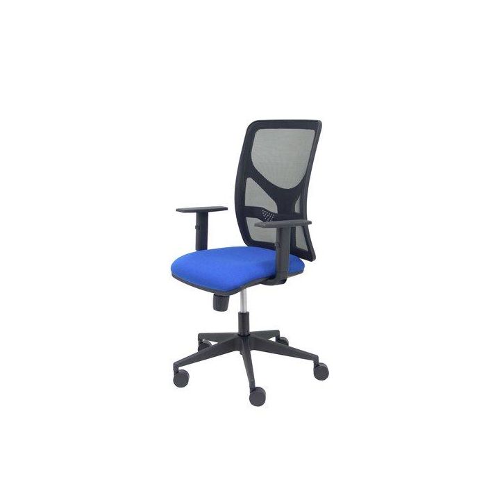 Silla Piqueras Y Crespo Motilla Brazos Regulables Mecanismo Sincro Con Regulador De Tension Respaldo De Malla Negra Y Asiento Tapizado Bali Azul