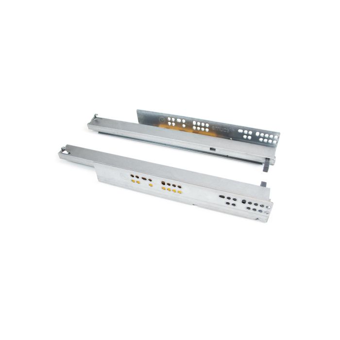 Emuca Juego de guías ocultas para cajones Silver, de extracción total, con push, profundidad 300mm, Acero, Cincado 4