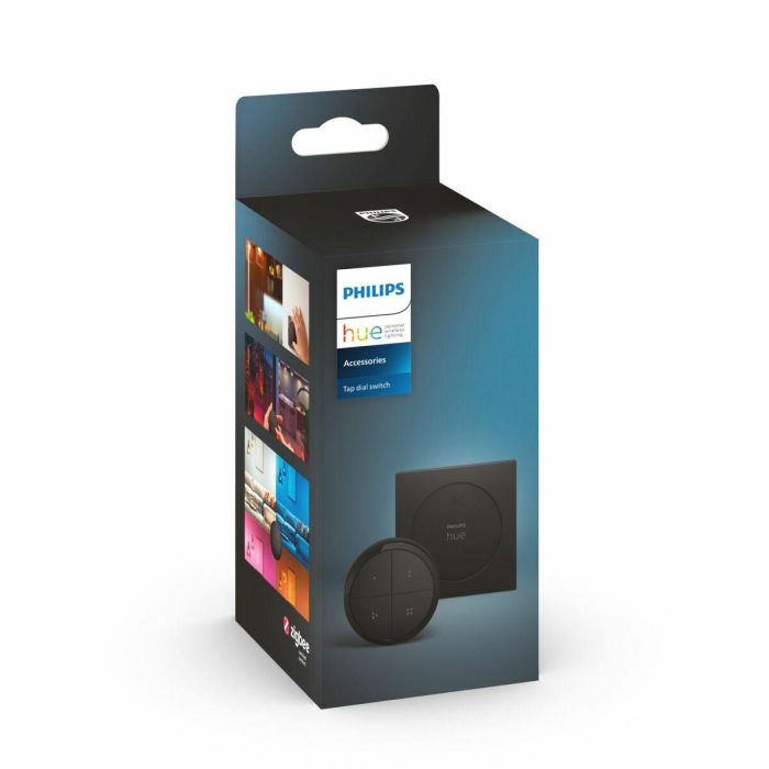 Philips Hue PHI8719514440937 Interruptor Inalámbrico Tap Dial Switch, Control Remoto Regulador Giratorio para Luz y Escenas, Negro 1