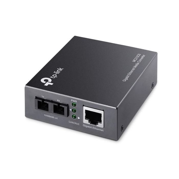 Omada MC210CS Conversor de Medios Gigabit Fibra Monomodo 1000BASE-LX a Ethernet 1000BASE-T 1310nm Conector SC 15km