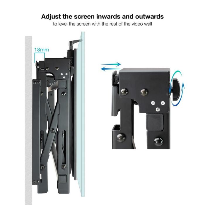 Tooq Soporte Pared Vesa para Pantallas de 45 a 70 Pulgadas, Negro, Ajustable, Hasta 70 kg 7 Tooq Soporte Pared Vesa para Pantallas de 45 a 70 Pulgadas, Negro, Ajustable, Hasta 70 kg 7