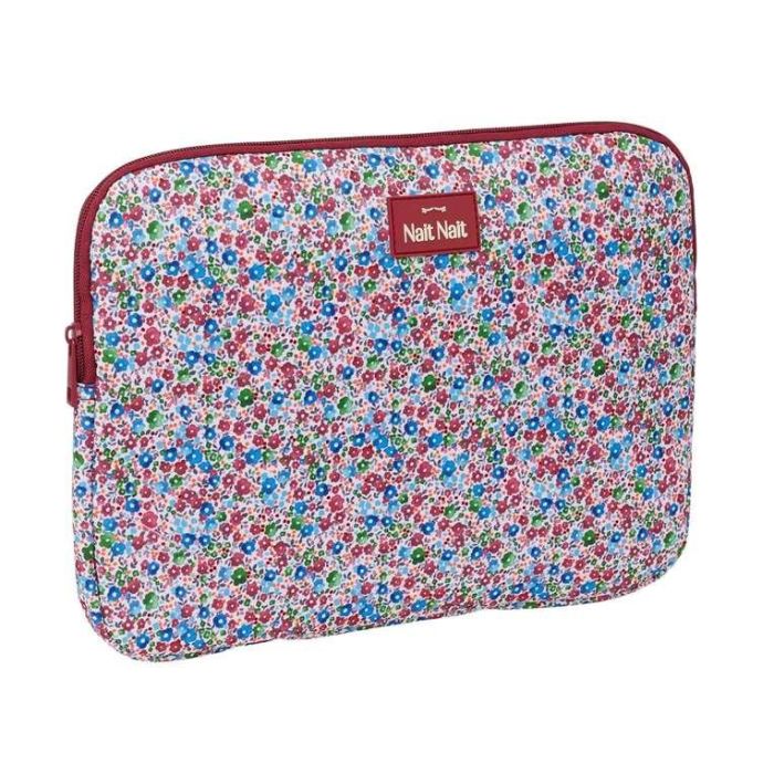 Funda para Portátil Nait Nait Flores coimbra burdeos Burdeos 34 x 25 x 2 cm 2
