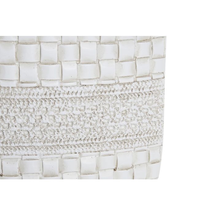 DKD Home Decor Jarrón Moderno de Resina Blanco, 28 cm Alto x 18 cm Ancho x 6 cm Profundo 2