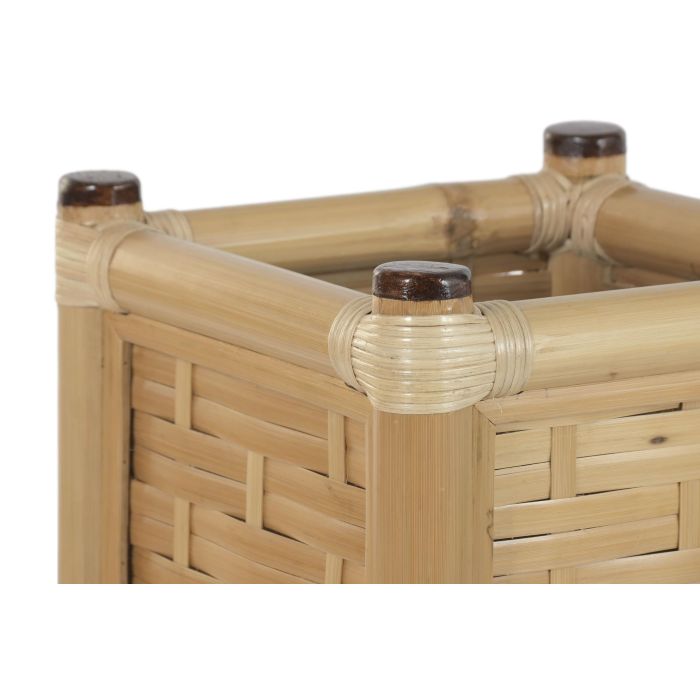 DKD Home Decor Macetero Tropical Natural Bambú y Ratan 35 x 76 x 35 cm 4
