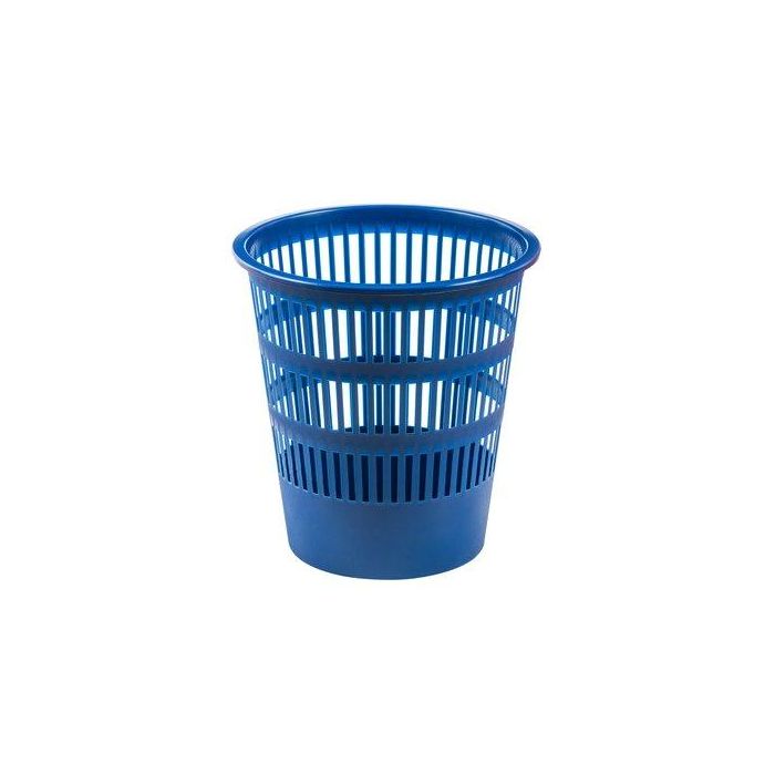 Papelera Plastico Rejilla Faibo 12 L Azul
