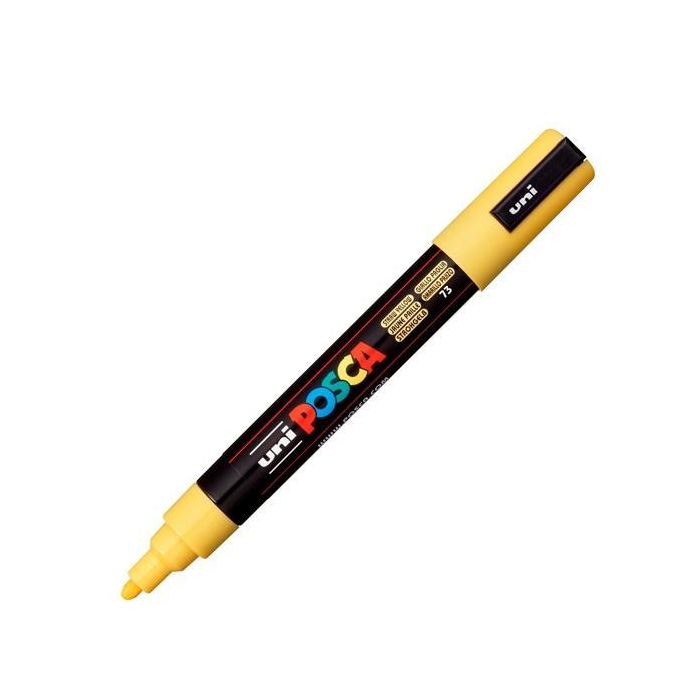 Posca Marcador Pc-5M No Permanente Punta Forma De Bala 1,8 - 2,5 mm Amarillo Pajizo Posca Marcador Pc-5M No Permanente Punta Forma De Bala 1,8 - 2,5 mm Amarillo Pajizo